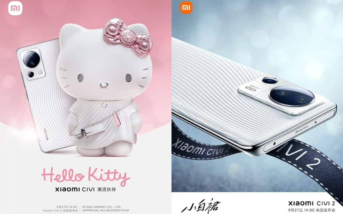 確認聯動Hello Kitty！9／27 發佈Xiaomi Civi 2 廠方先曝機身外觀