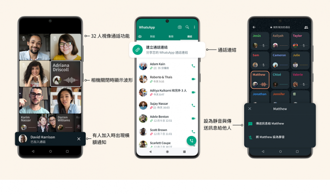 WhatsApp 語音通話再加入新功能!